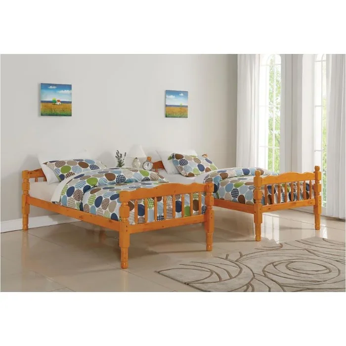 02301 Acme Furniture Homestead Honey Oak Twin/twin Bunk Bed