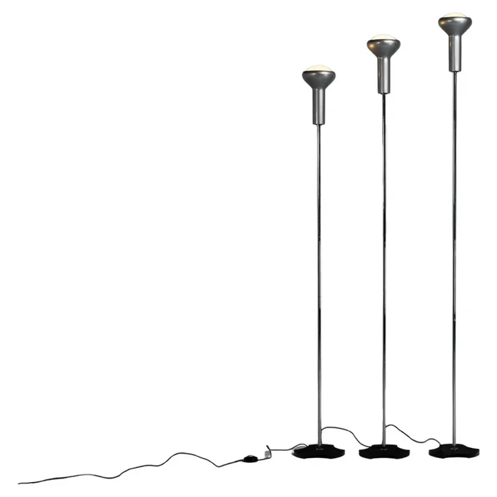 1073 Floor Lamps attributed to Gino Sarfatti for Arteluce, Italy, 1956, Set of 3