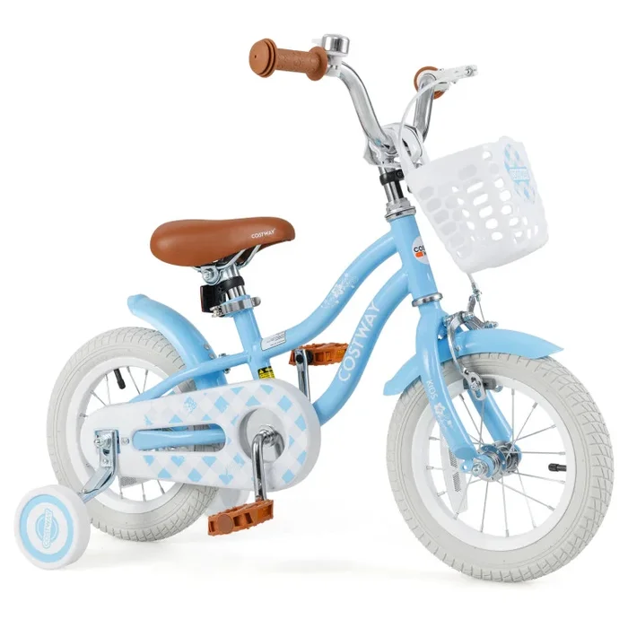 12/14/16/18 Inch Kids Bike with Adjustable Handlebar and Seat for 3-8 Year Old