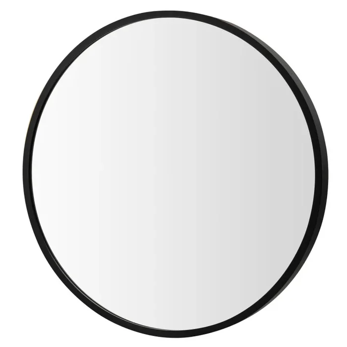 16-inch Round Wall Mirror with Aluminum Alloy Frame