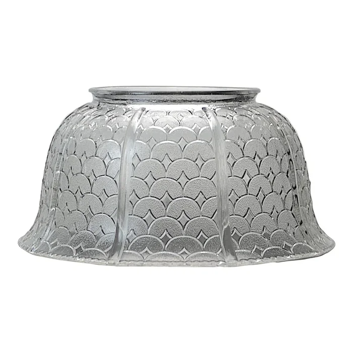 1902 Art Nouveau Fish Scale Art Glass Light Shade 4″ Fitter
