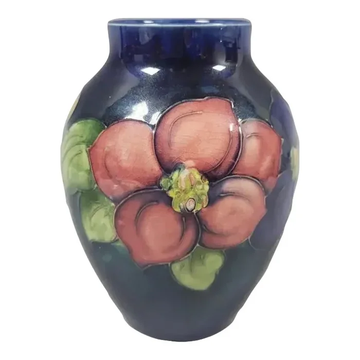 1960s Walter Moorcroft Blue Clematis Vase