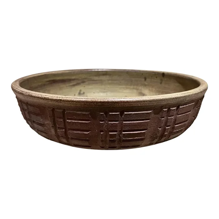 1970s Studio Art Pottery Modern Texturized Bowl
