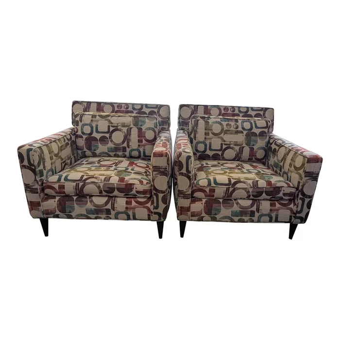 1990s Reconditioned Arm Chairs- Set of 2