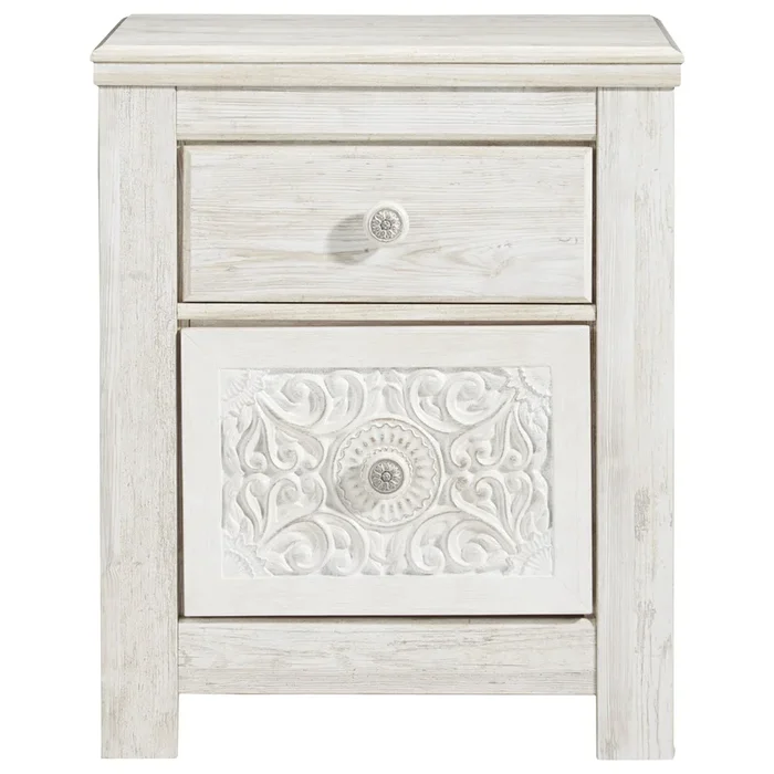 2-Drawer Nightstand with USB Port