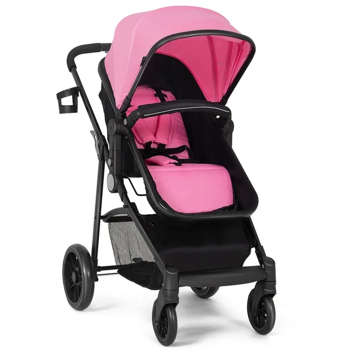 2-in-1 Foldable Pushchair Newborn Infant Baby Stroller
