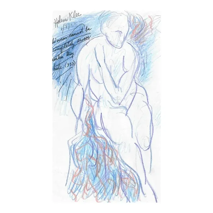 2002 Contemporary Female Nude Drawing by James Bone