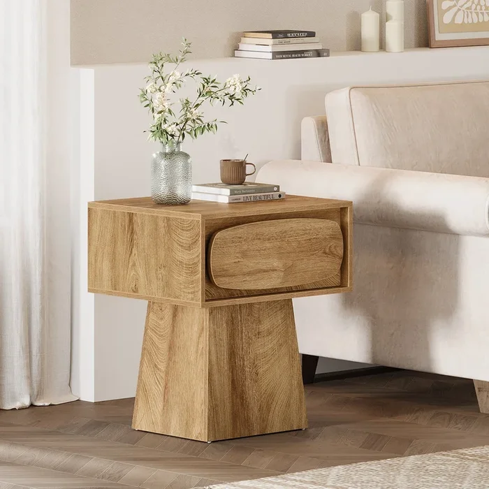21.6″ End Table, Small Side Table with Storage Drawer
