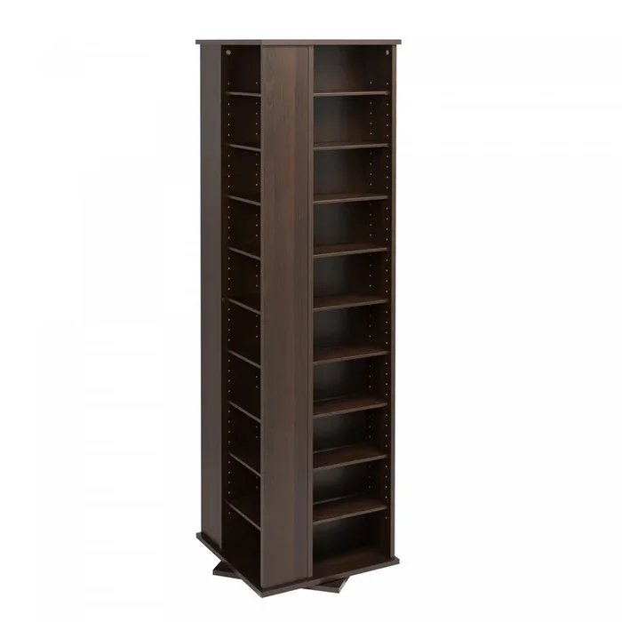 36 Adjustable Shelves Multimedia Storage – Espresso | Etagere Multimedia A 36 Tablettes Reglables – Espresso