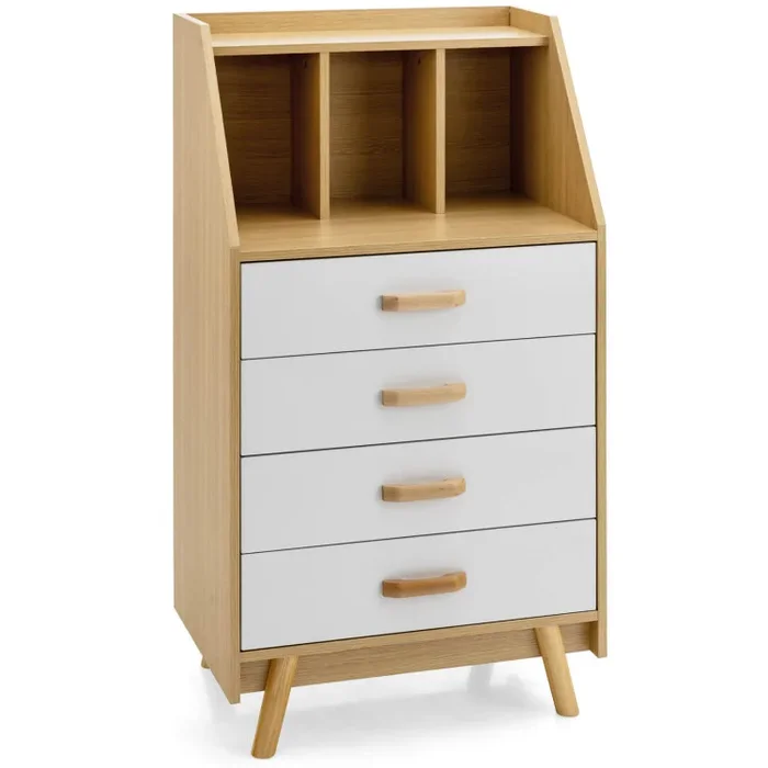 4-Drawer Dresser with 2 Anti-Tipping Kits for Bedroom