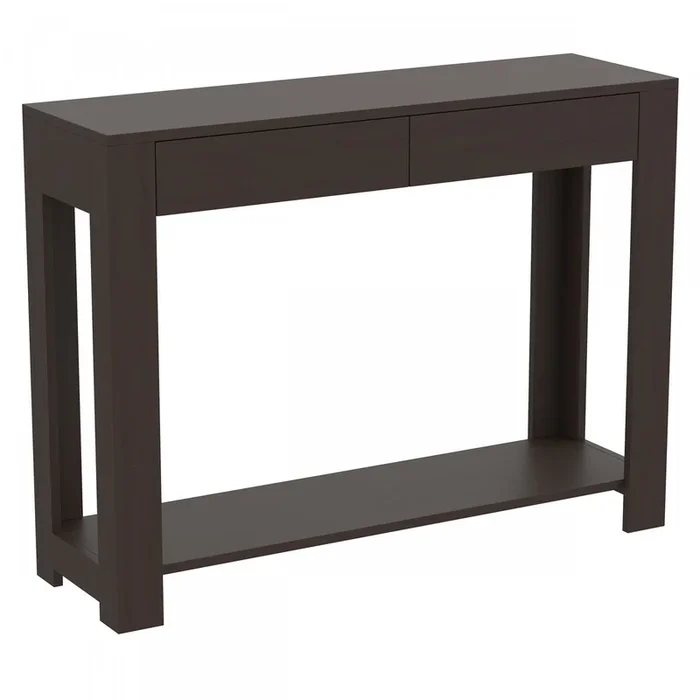 40” Console Table With 2 Drawers And Shelf – Cappuccino | Console de 40 po avec 2 tiroirs et tablette – cappuccino