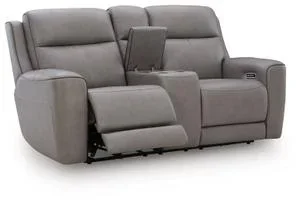 5z-comfort Power Reclining Loveseat With Console