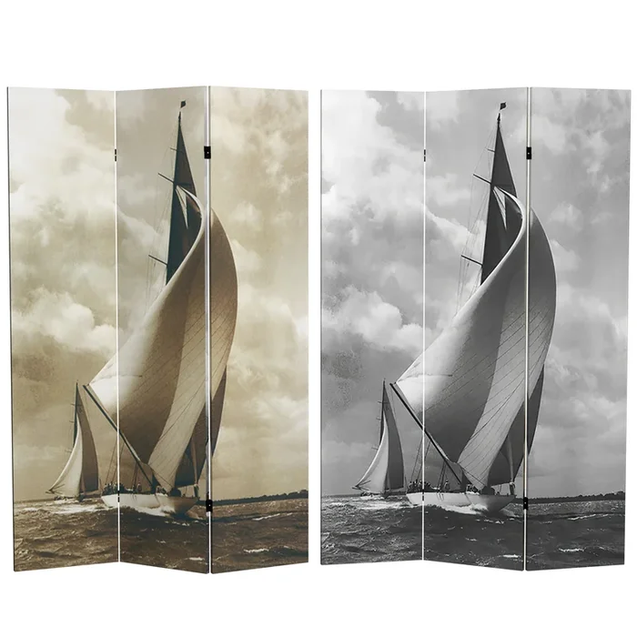 6 ft. Tall Sailboat Double Sided Room Divider