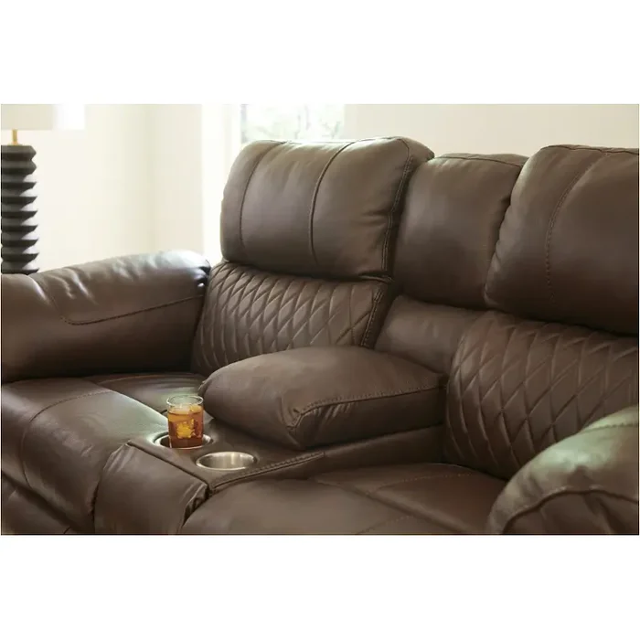 64729-1225-39 Catnapper Furniture Sorrento Power Lay Flat Reclining Console Loveseat W/storage & Cupholders – Kola