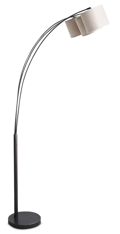 78″ Bean Oil-Rubbed Bronze 3-Light Arc Floor Lamp|Lampe à pied arquée de 78 po bronze haricot huilé à 3 ampoules