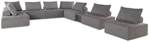 8-piece Outdoor Sectional With Lounge Chair