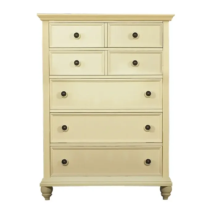 8206-440 Samuel Lawrence Furniture Meadowbrook-cottage White Drawer Chest-cottage White