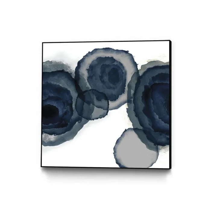 “Blotted Ink Ii” Canvas Framed Black 20×20 Wall Art|Œuvre d’art murale sur toile encadrée noire « Blotted Ink Ii » 20 x 20