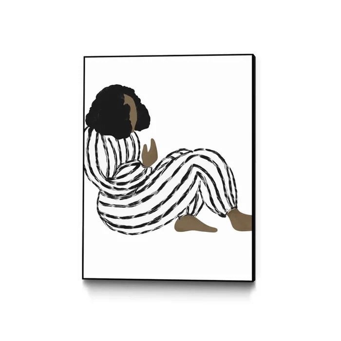 “Form Vi” Canvas Framed Black 18×24 Wall Art|Œuvre d’art murale sur toile encadrée noire « Form Vi » 18 x 24