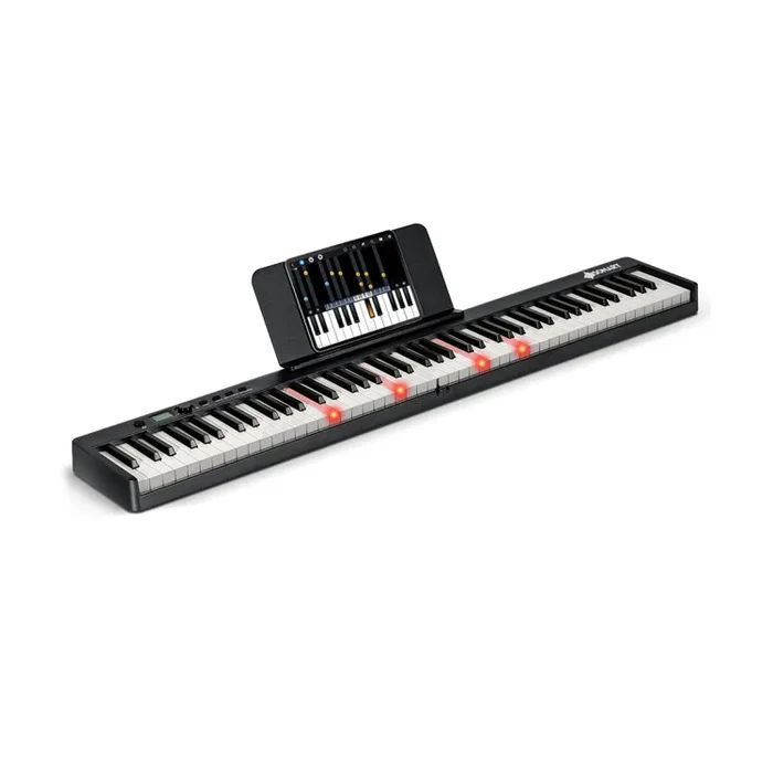 88-Key Folding Electric Lighted Piano Full-Size Portable Keyboard MIDI
