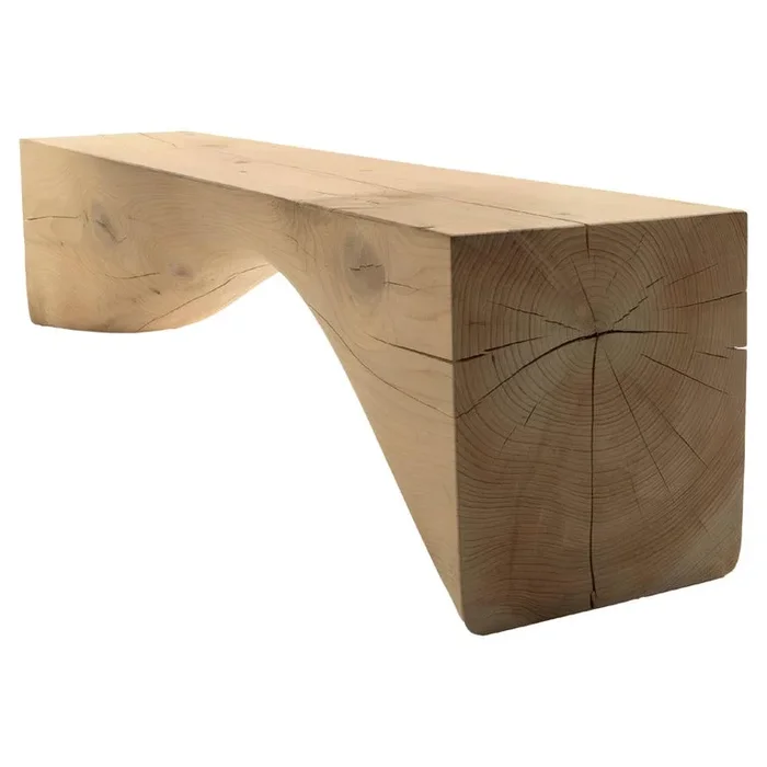 94.5″ Outdoor/Indoor Bench Made From A Single Block of Scented Cedar