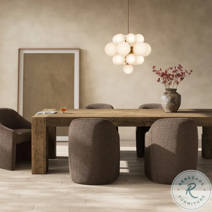 Abaso Rustic Wormwood Oak Rectangular Dining Room Set