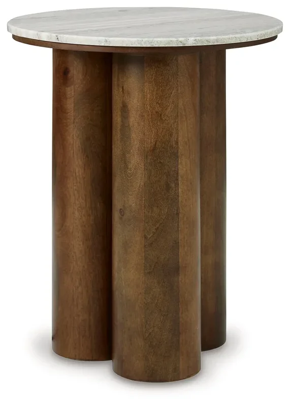 Accent Table with Marble Top