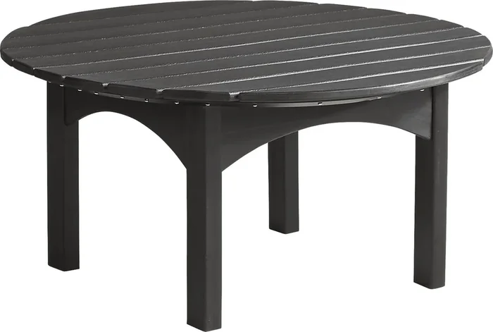 Addy Black Round Outdoor Cocktail Table