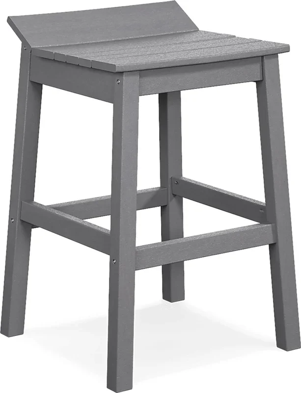 Addy Gray Outdoor Barstool