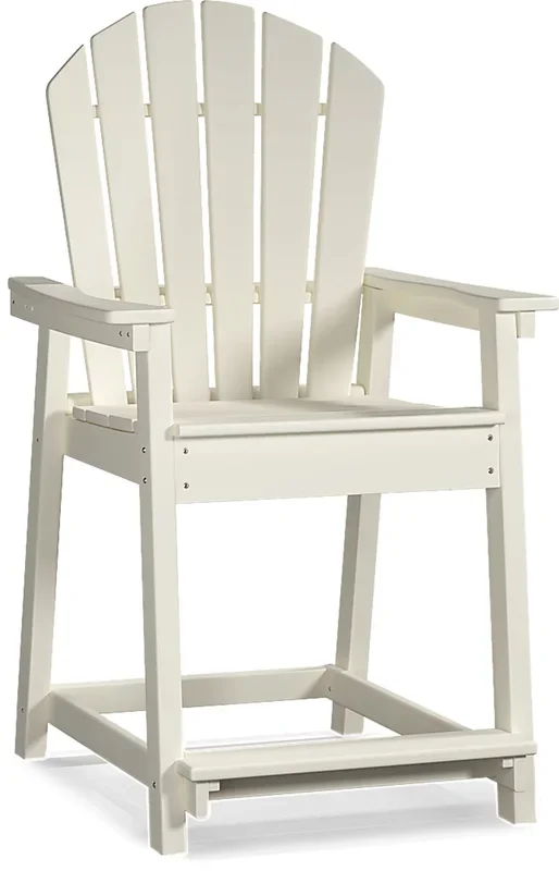 Addy White Outdoor Balcony Adirondack Stool