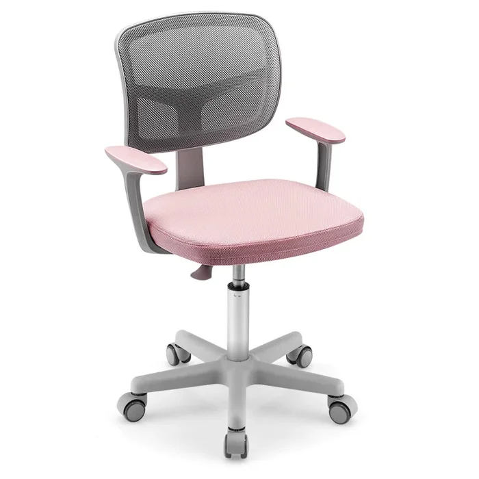 Adjustable Desk Chair with 5 Rolling Universal Casters for Kids