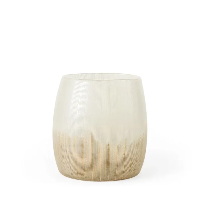 Agnetha Gold/Cream Ombre Glass Vase 69549