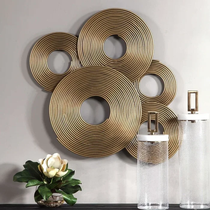 Ahmet Gold Rings Wall Decor