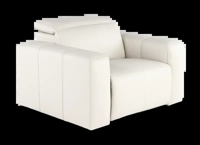 Airy Pebble White Power Recliner