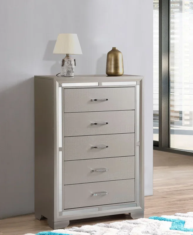 Alana – Chest – Silver Champagne
