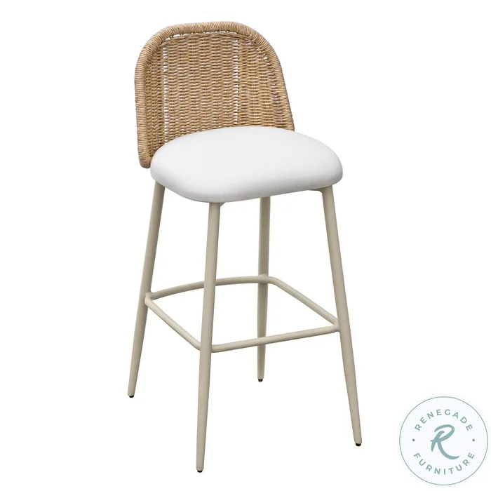 Alexa Cream Outdoor Bar Stool