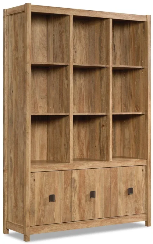 Alfie 48.31″ Bookcase with Cubbyholes & Storage – Light Brown|Bibliothèque Alfie de 48,31 po avec compartiments ouverts et rangement – brun clair