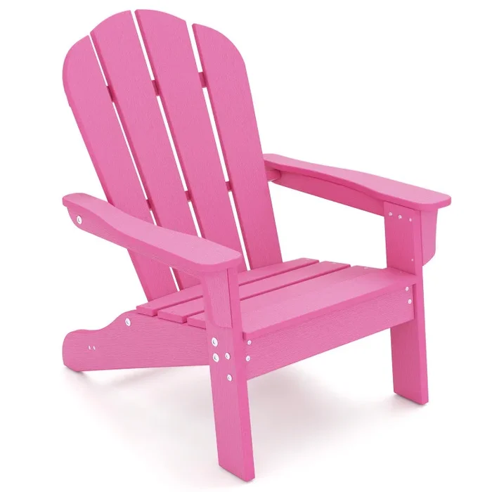 All-Weather HDPE Kid’s Adirondack Chair with with High Backrest and Armrests