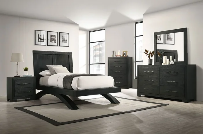 Allan Youth Platform Bedroom Set (Black)