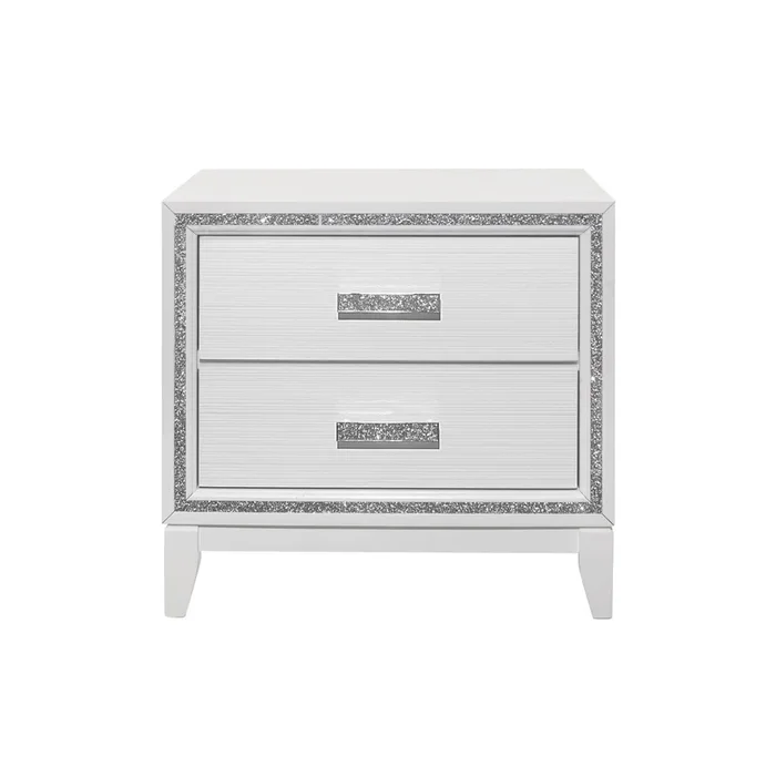 Almera – Glitter Nightstand – White