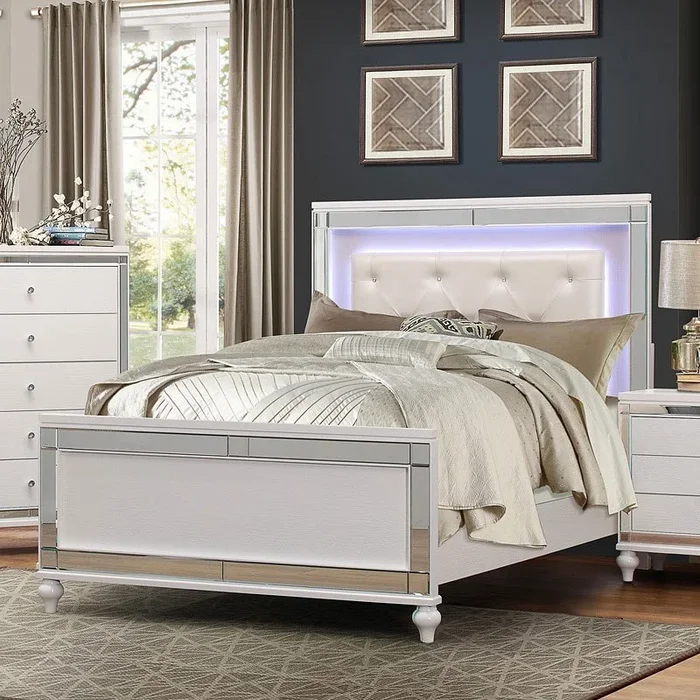 Alonza Panel Bed w/ LED Lighting