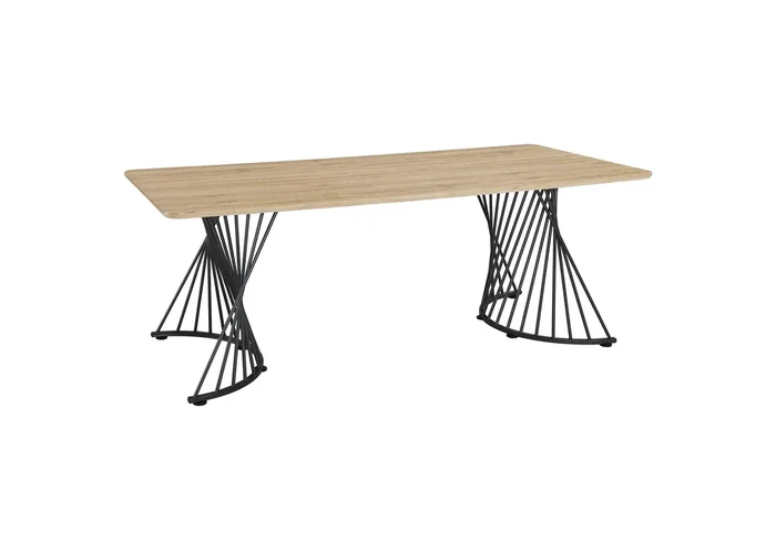 Altus 80-inch Composite Wood Dining Table Natural Oak