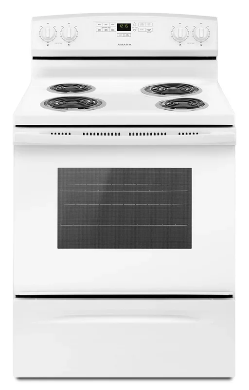 Amana 4.8 Cu. Ft. Electric Range – White – YACR4303MFW | Cuisinière électrique Amana de 4,8 pi³ – blanche – YACR4303MFW