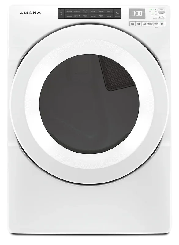 Amana 7.4 Cu. Ft. Electric Dryer – White – Stackable – YNED5800HW | Sécheuse électrique Amana de 7,4 pi³ – blanche – superposable – YNED5800HW