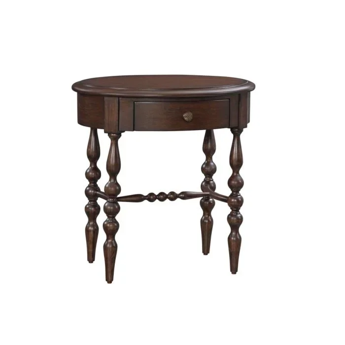 American Woodcrafters Rodanthe Accent Table in Cherry Brunette