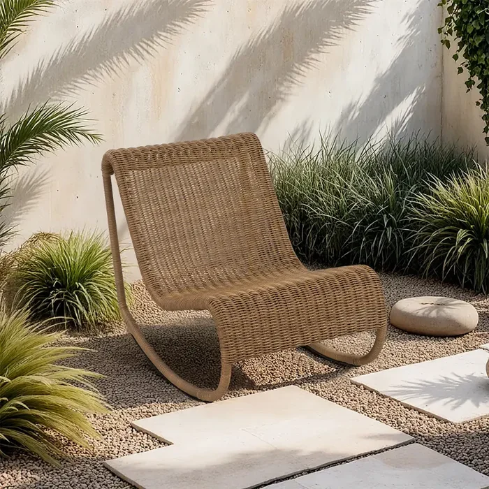 Antigua Natural Wicker Patio Rocking Chair