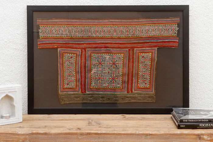 Antique Framed Miao Embroidered Wall Art (Trade)