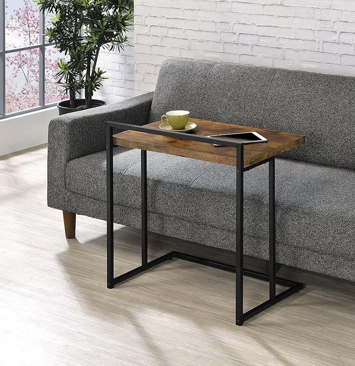 Antique Nutmeg and Black Snack Table