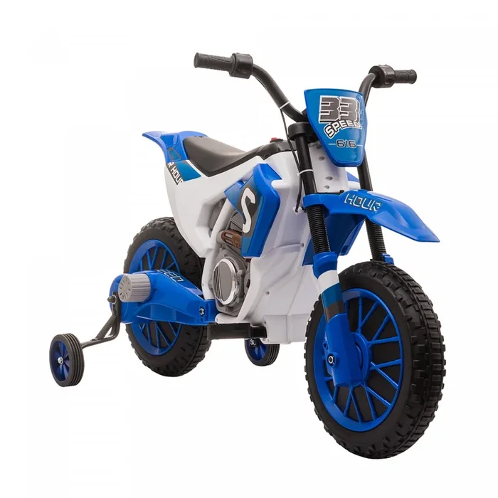 Aosom Kids Dirt Bike Battery Powered Ride-on Electric Motorcycle With Charging 12v Battery, Training|Aosom Moto Electrique Avec Roues Stabilisatrices Amovibles Scooter Electrique Pour Enfants 3-5 Ans B