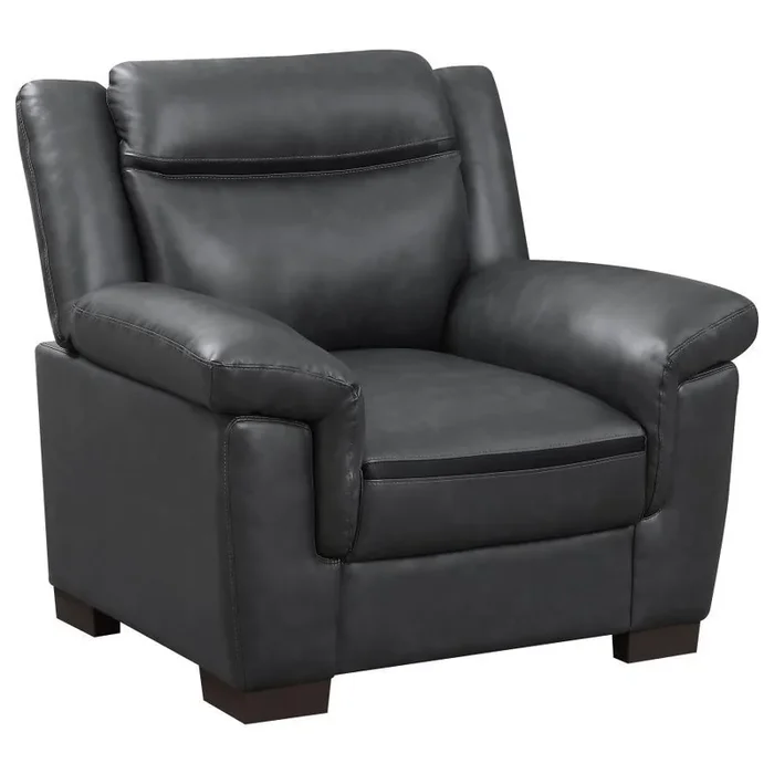 Arabella – Upholstered Padded Arm Accent Chair – Gray